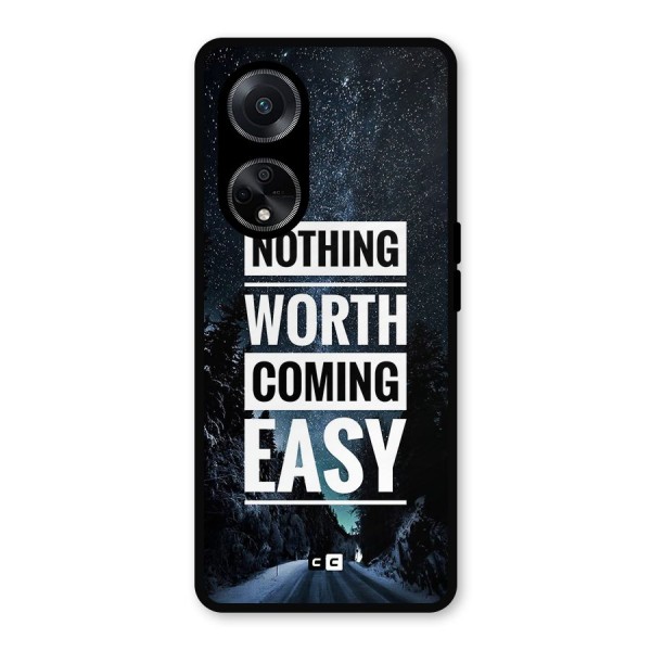 Nothing Worth Easy Metal Back Case for Oppo F23