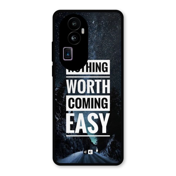 Nothing Worth Easy Metal Back Case for Oppo Reno10 Pro Plus