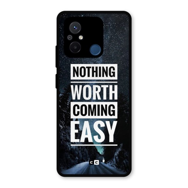 Nothing Worth Easy Metal Back Case for Poco C55