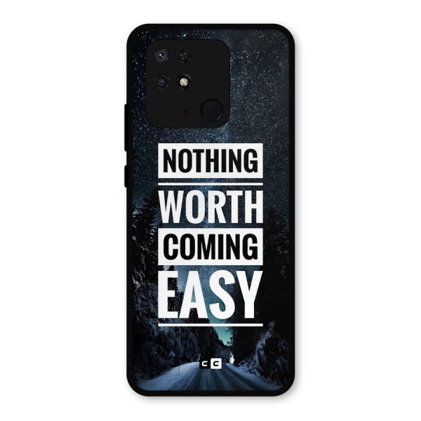 Nothing Worth Easy Metal Back Case for Redmi 10