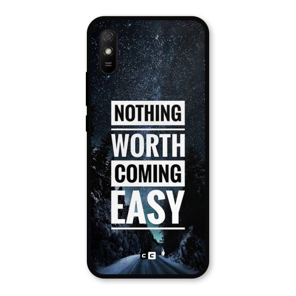 Nothing Worth Easy Metal Back Case for Redmi 9i