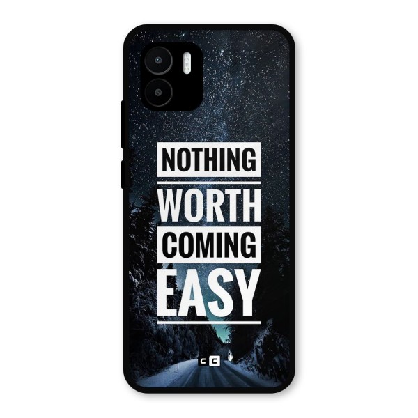 Nothing Worth Easy Metal Back Case for Redmi A1