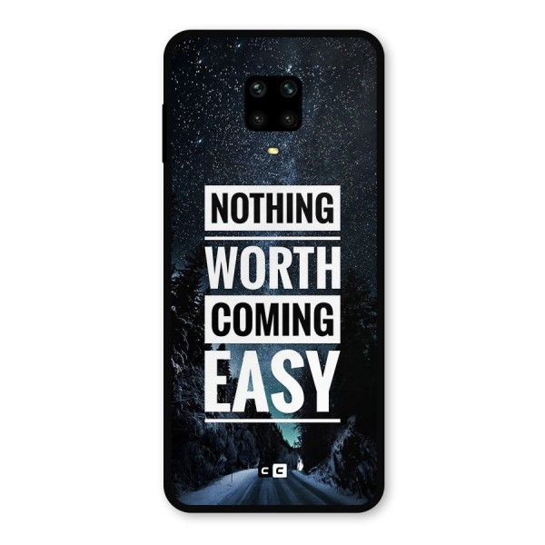 Nothing Worth Easy Metal Back Case for Redmi Note 9 Pro