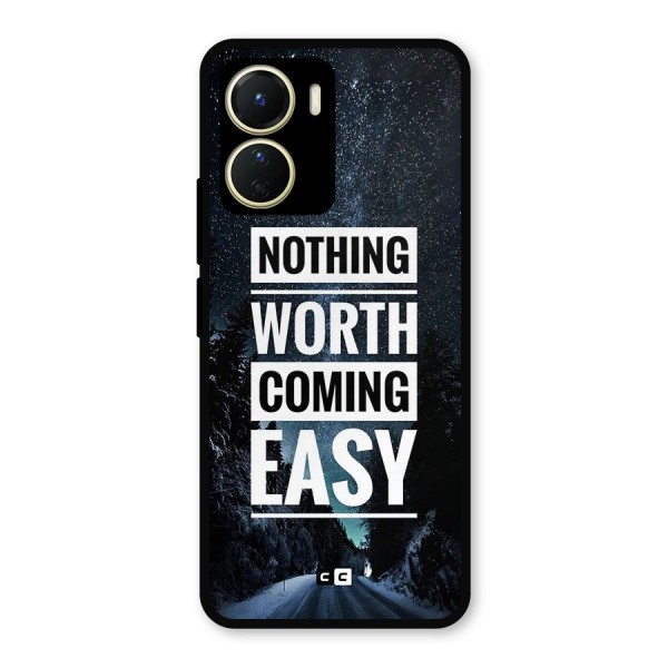 Nothing Worth Easy Metal Back Case for Vivo Y16