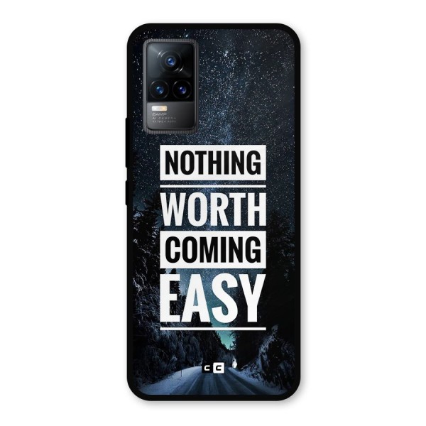 Nothing Worth Easy Metal Back Case for Vivo Y73