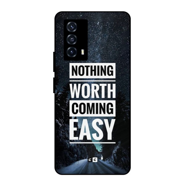 Nothing Worth Easy Metal Back Case for iQOO Z5