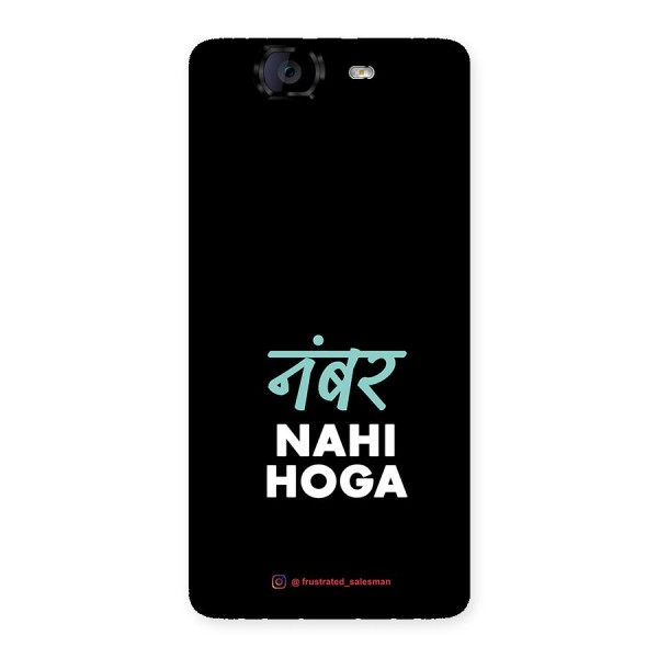 Number Nahi Hoga Black Back Case for Canvas Knight A350