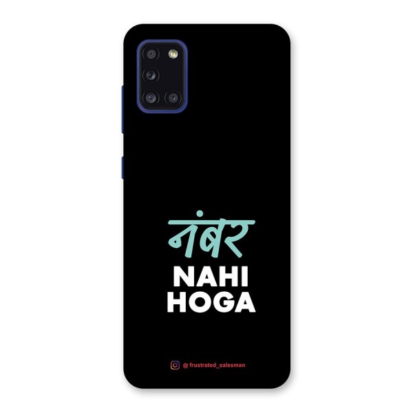 Number Nahi Hoga Black Back Case for Galaxy A31