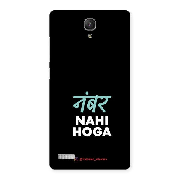 Number Nahi Hoga Black Back Case for Redmi Note