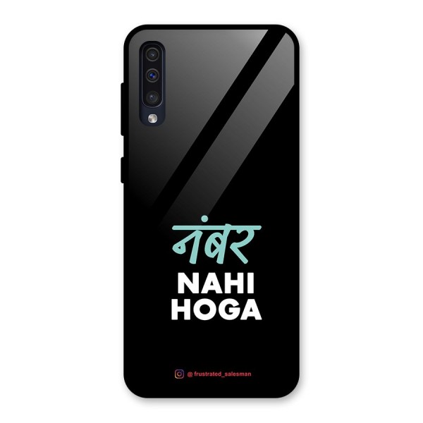 Number Nahi Hoga Black Glass Back Case for Galaxy A50s