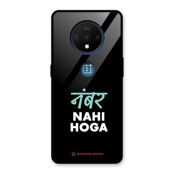 Number Nahi Hoga Black Glass Back Case for OnePlus 7T