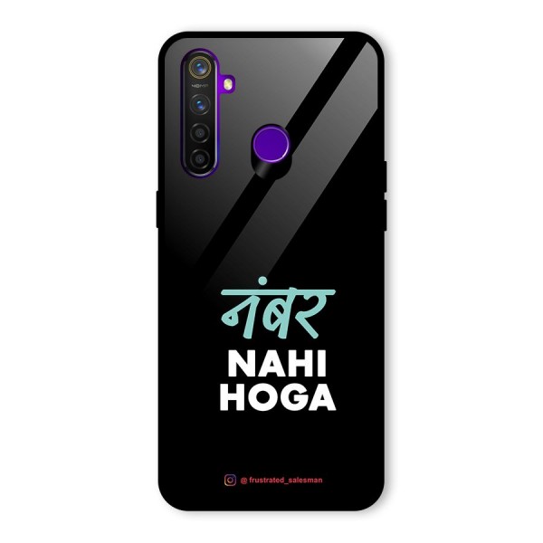 Number Nahi Hoga Black Glass Back Case for Realme 5 Pro
