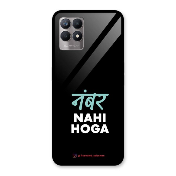 Number Nahi Hoga Black Glass Back Case for Realme 8i