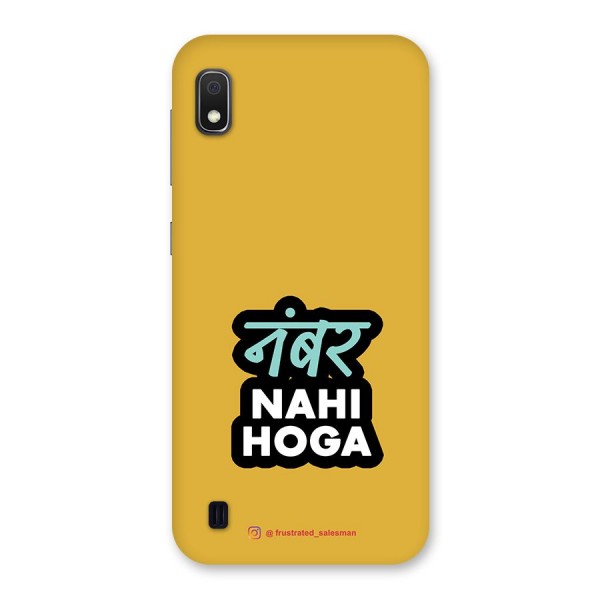 Number Nahi Hoga Mustard Yellow Back Case for Galaxy A10