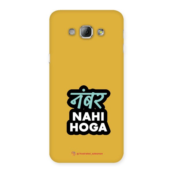 Number Nahi Hoga Mustard Yellow Back Case for Galaxy A8