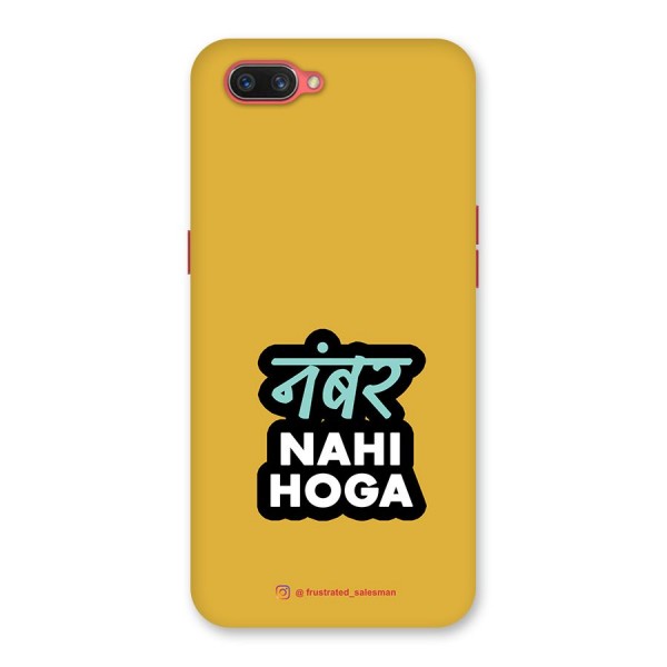 Number Nahi Hoga Mustard Yellow Back Case for Oppo A3s