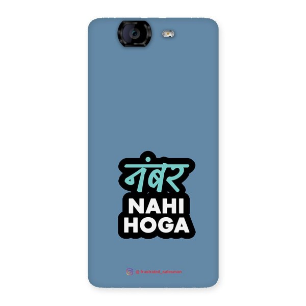 Number Nahi Hoga SteelBlue Back Case for Canvas Knight A350