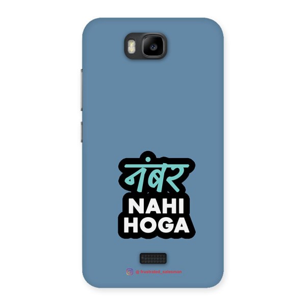 Number Nahi Hoga SteelBlue Back Case for Honor Bee