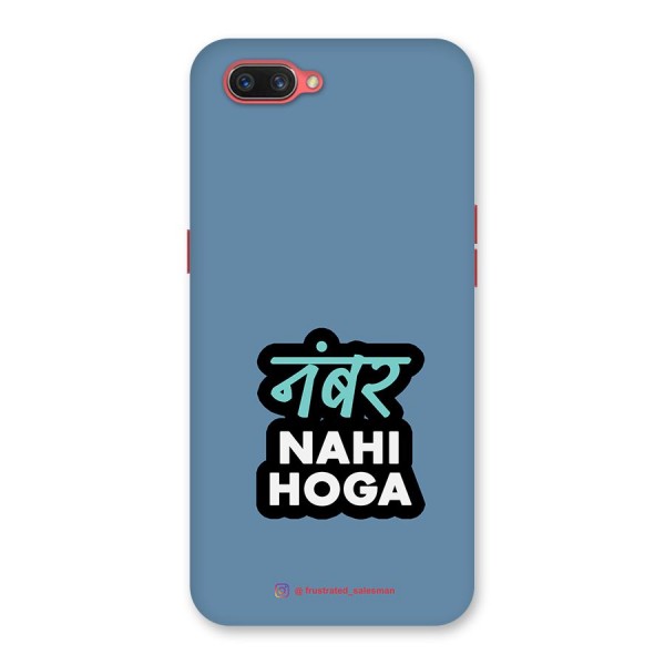 Number Nahi Hoga SteelBlue Back Case for Oppo A3s