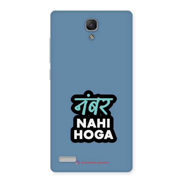 Number Nahi Hoga SteelBlue Back Case for Redmi Note