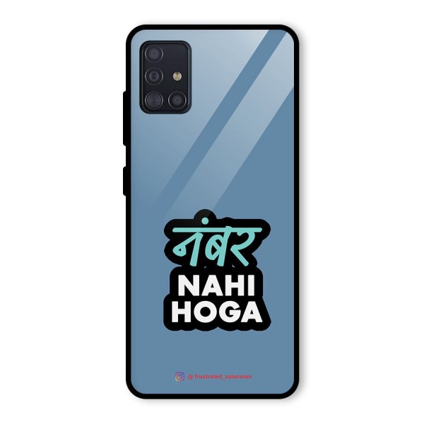 Number Nahi Hoga SteelBlue Glass Back Case for Galaxy A51