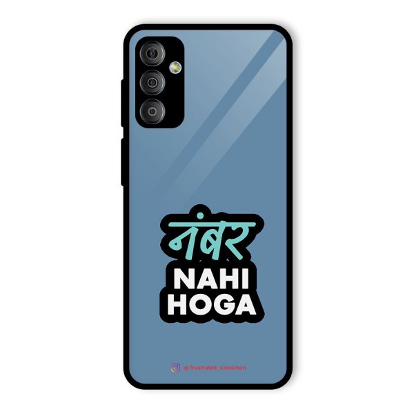 Number Nahi Hoga SteelBlue Glass Back Case for Galaxy F23