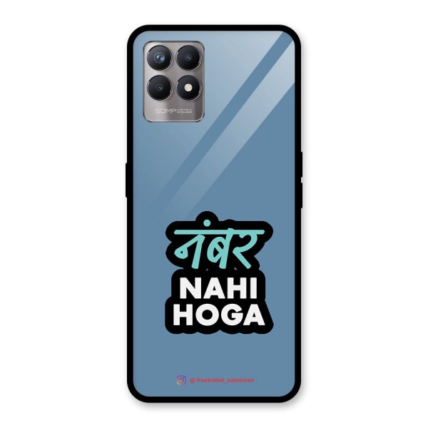 Number Nahi Hoga SteelBlue Glass Back Case for Realme 8i