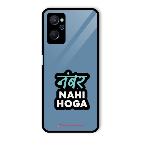 Number Nahi Hoga SteelBlue Glass Back Case for Realme 9i