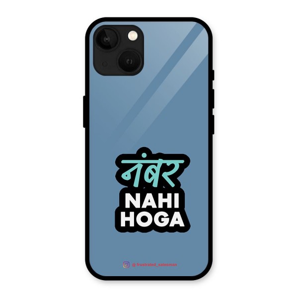 Number Nahi Hoga SteelBlue Glass Back Case for iPhone 13