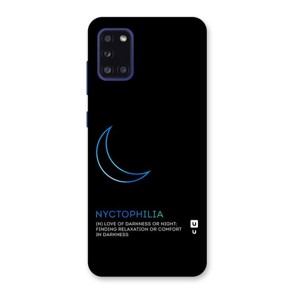 Nyctophilia Love of Darkness Back Case for Galaxy A31