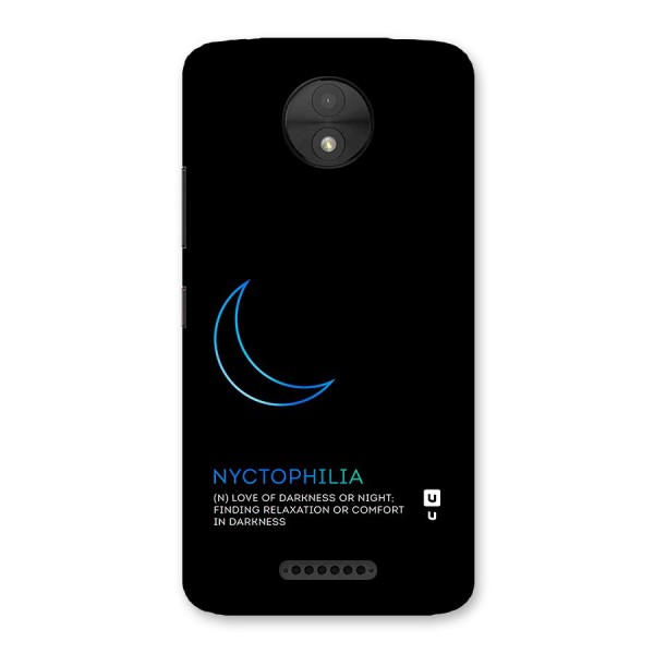 Nyctophilia Love of Darkness Back Case for Moto C