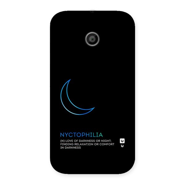 Nyctophilia Love of Darkness Back Case for Moto E