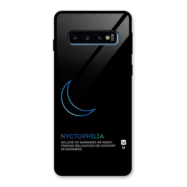 Nyctophilia Love of Darkness Glass Back Case for Galaxy S10