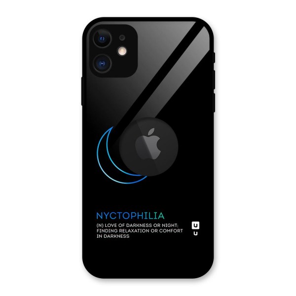 Nyctophilia Love of Darkness Glass Back Case for iPhone 11 Logo Cut