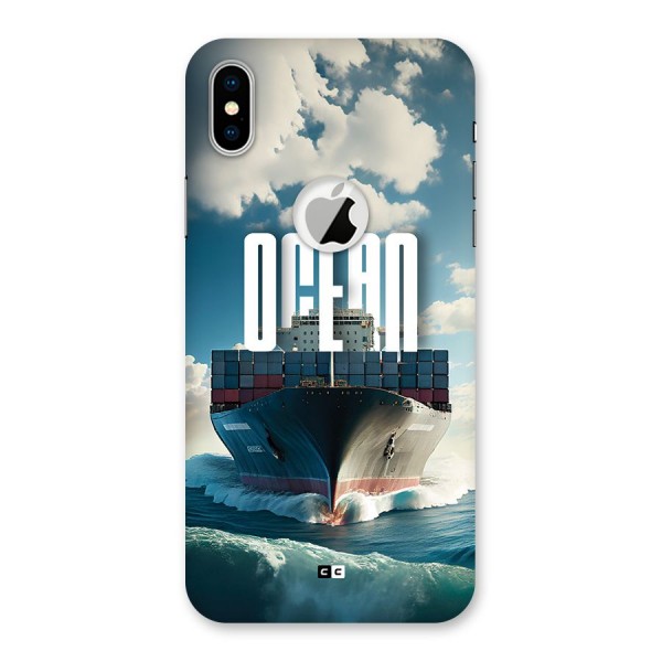 Ocean Life Back Case for iPhone X Logo Cut