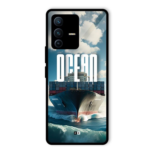 Ocean Life Glass Back Case for Vivo V23 Pro