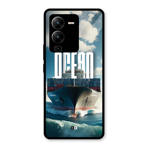 Ocean Life Glass Back Case for Vivo V25 Pro