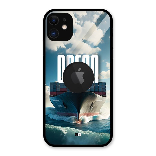 Ocean Life Glass Back Case for iPhone 11 Logo Cut