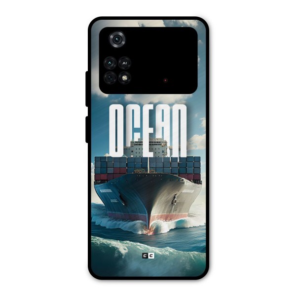 Ocean Life Metal Back Case for Poco M4 Pro 4G