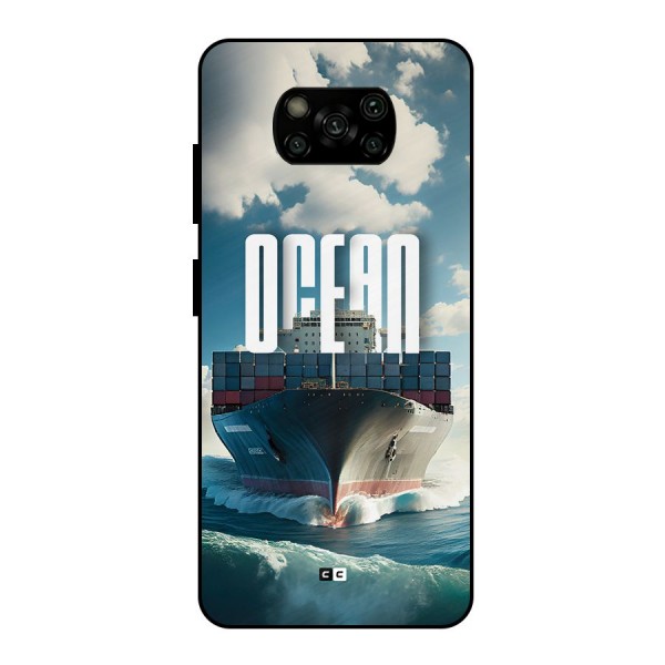 Ocean Life Metal Back Case for Poco X3