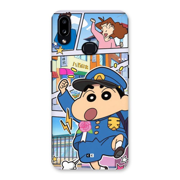 Officer Shinchan Back Case for Galaxy A10s