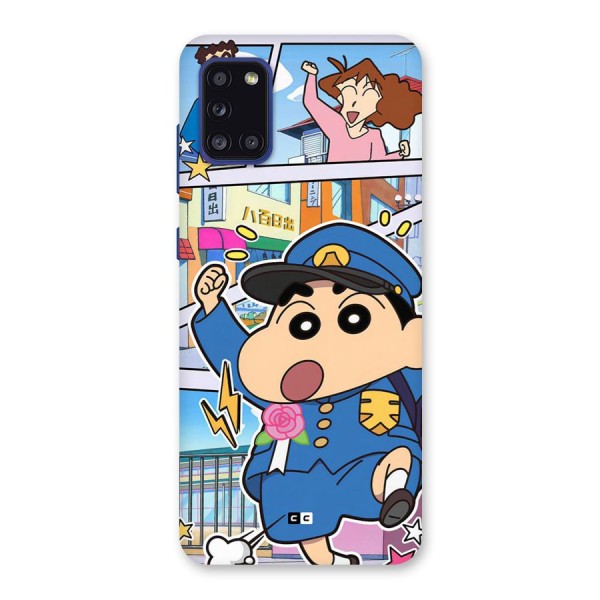 Officer Shinchan Back Case for Galaxy A31