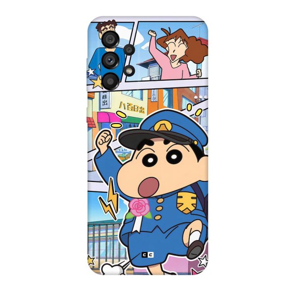 Officer Shinchan Back Case for Galaxy A73 5G