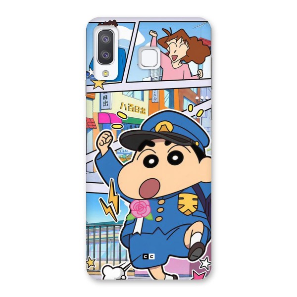 Officer Shinchan Back Case for Galaxy A8 Star