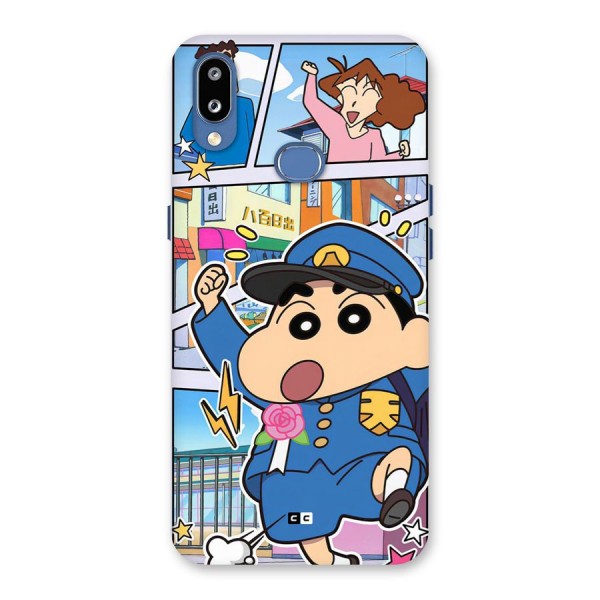 Officer Shinchan Back Case for Galaxy M01s