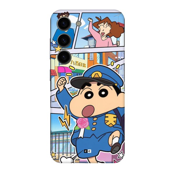 Officer Shinchan Back Case for Galaxy S23