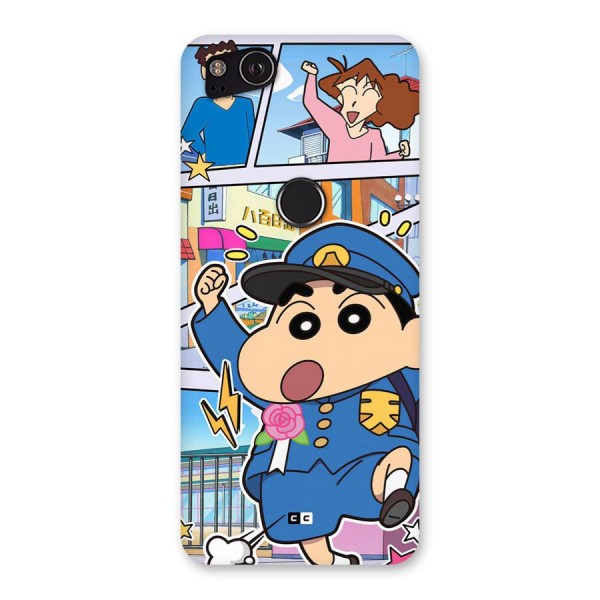 Officer Shinchan Back Case for Google Pixel 2