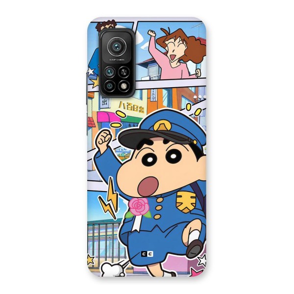 Officer Shinchan Back Case for Mi 10T Pro 5G