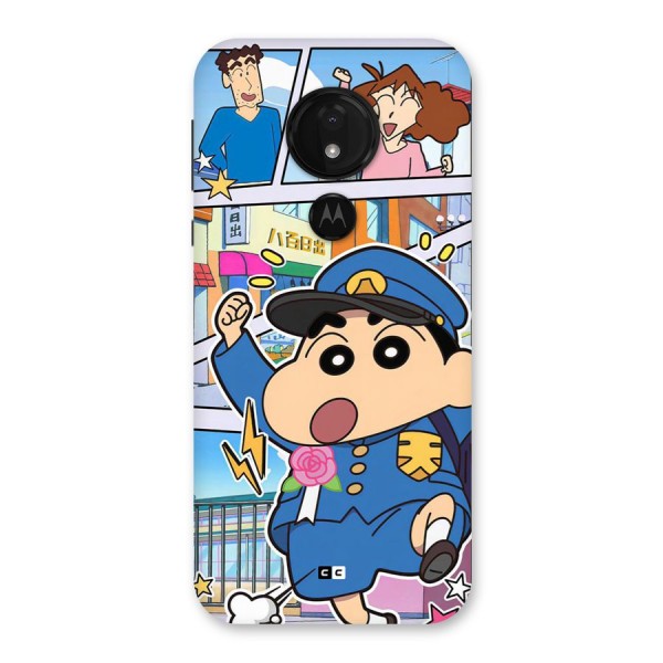 Officer Shinchan Back Case for Moto G7 Power