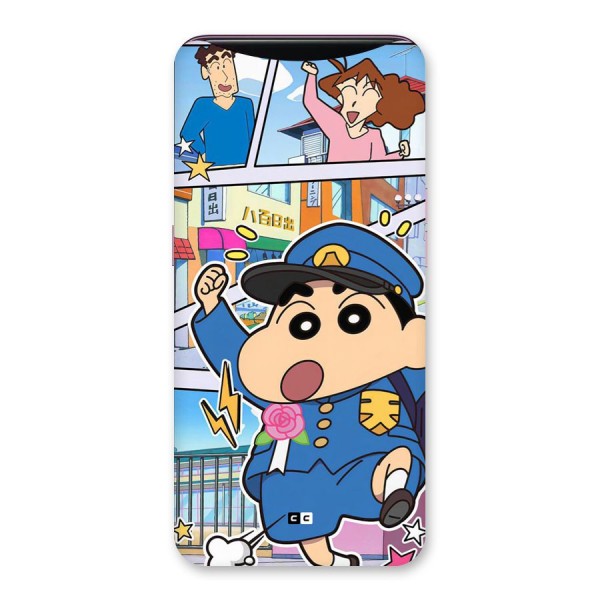 Officer Shinchan Back Case for Oppo Find X